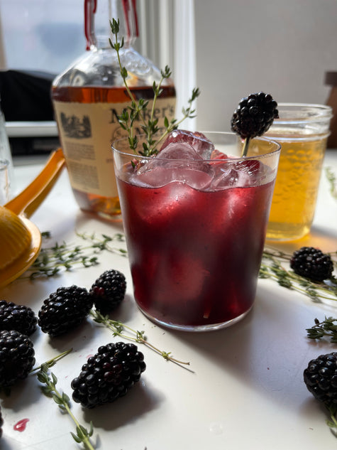 Blackberry Thyme Bourbon Smash