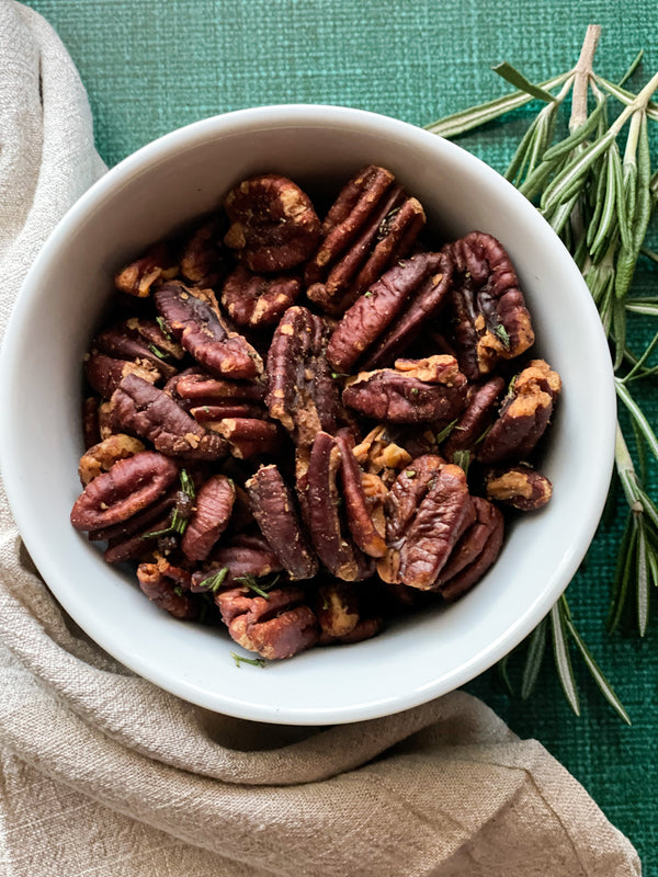 Spicy Rosemary Pecans Recipe - Recipes | Rise Gardens