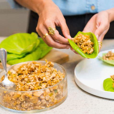 Asian-Inspired Turkey Lettuce Cups