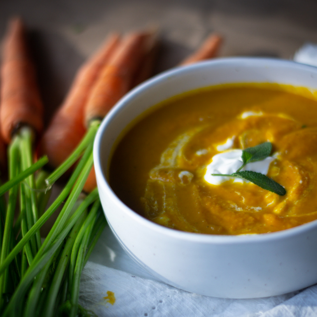 Roasted Carrot and Sage Soup Recipe