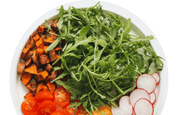 Fresh salad bowl with vegetables