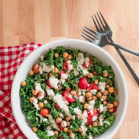 Grilled Kale Caesar Salad